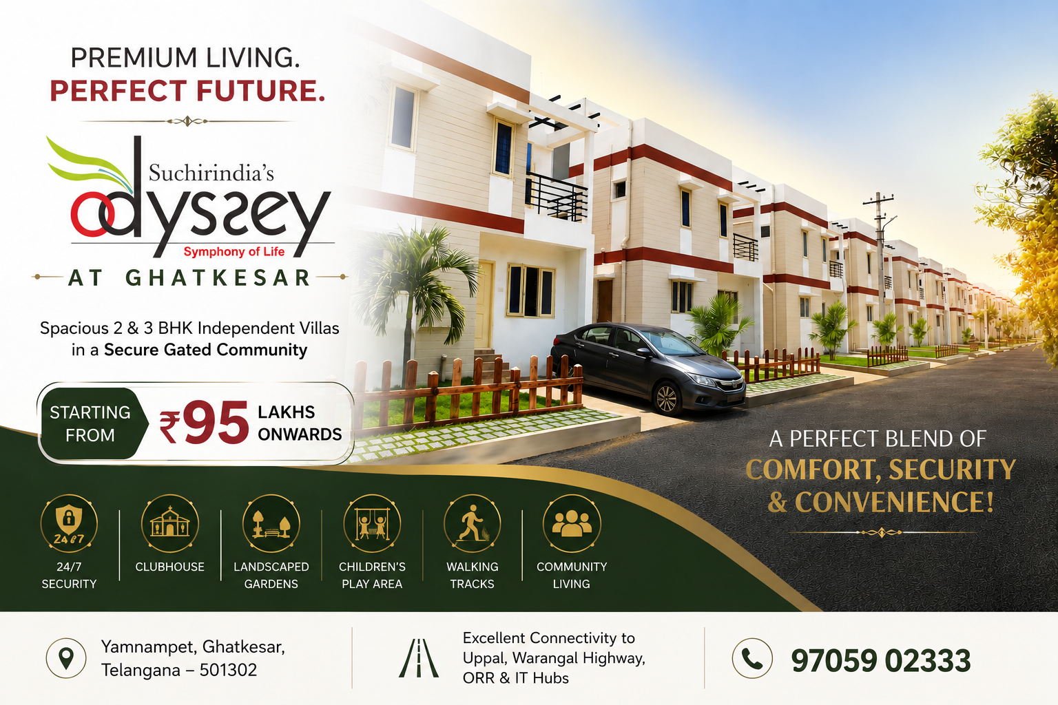 Gated Community Villas Near Ghatkesar – Experience Premium Living at Odyssey Villas